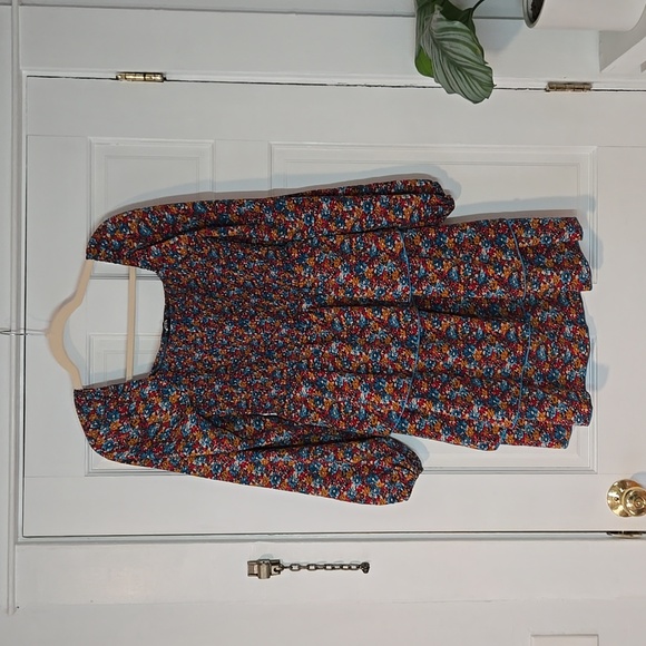 BTFBM Smocked Long Sleeve Floral Ruffle Dress - Picture 6 of 8